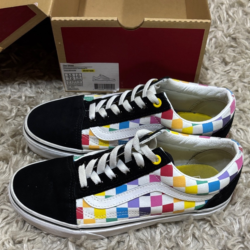 Vans Old Skool Rainbow Checkered Sneakers